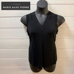 MARIE ST-PIERRE • Sleeveless Black Top • Size 4/L